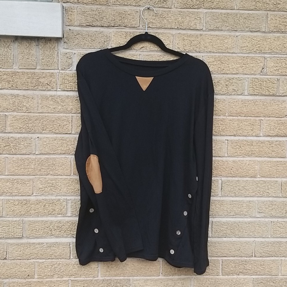 Comfy Long Sleeve with Suede Elbow Patches